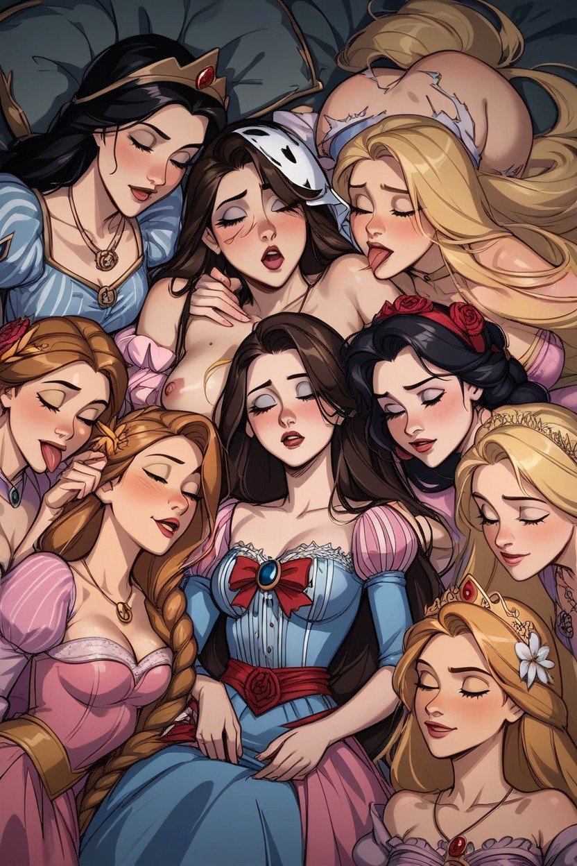 18+, Sleeping Beauty, Torn Dresses Hentai AI Porn