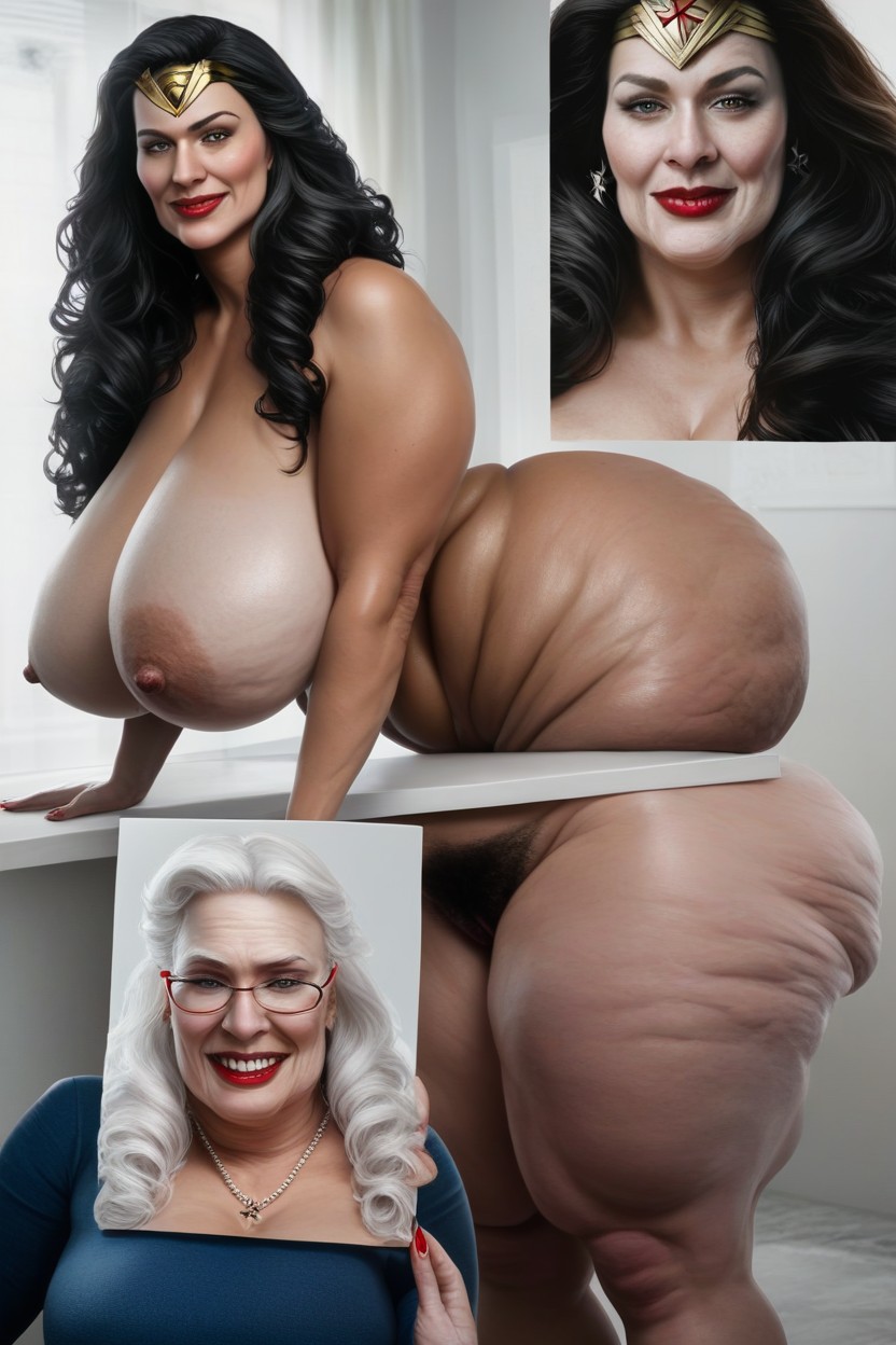 Naked, Extremely Thick Hips, Ssbbw Massive Fake Booty AI Porn