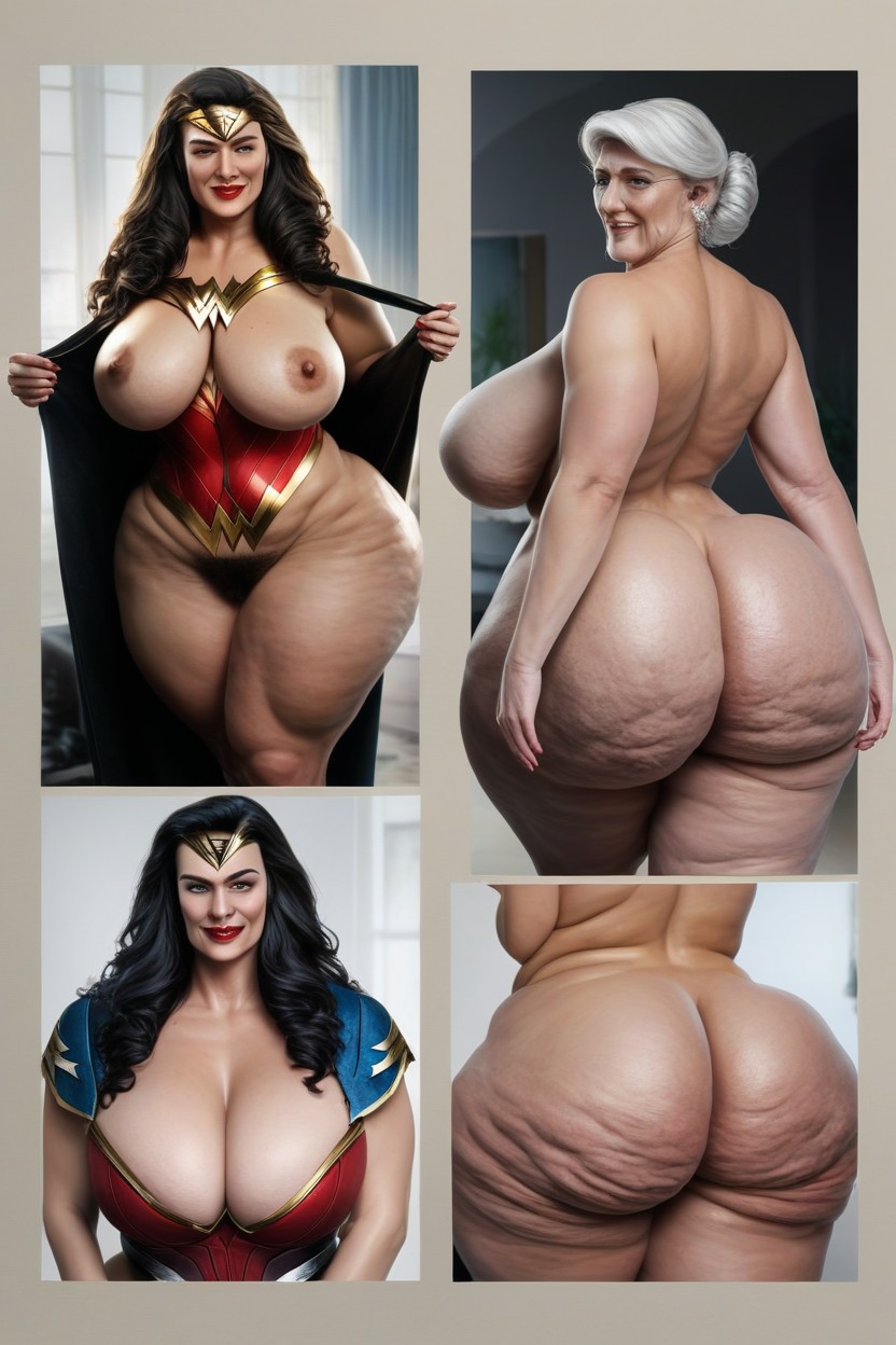 Naked, Office, Extremely Thick Hips AI Porn