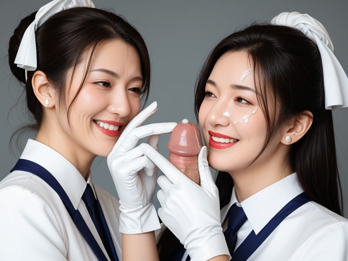 30+, Wearing White Gloves Women Grasp One Penis, Wearing White Gloves Women Grasp TesticlesAI兽人黄片