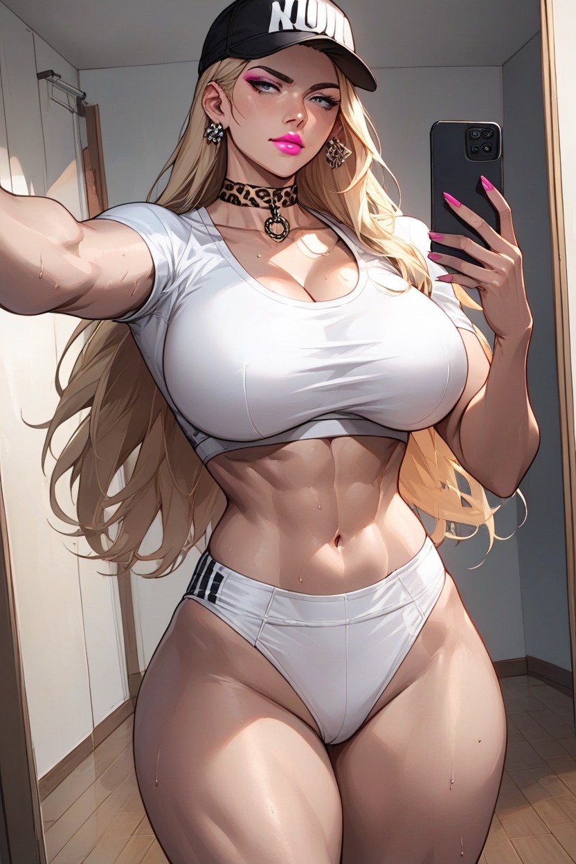 Perfect Body, Selfie, Huge Tits Hentai AI Porn