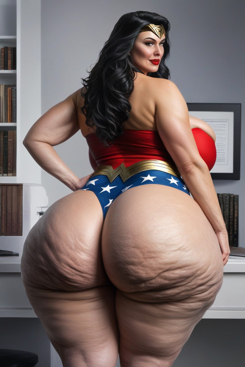 Round Ass, Super Thick Thighs, Office AI Porn