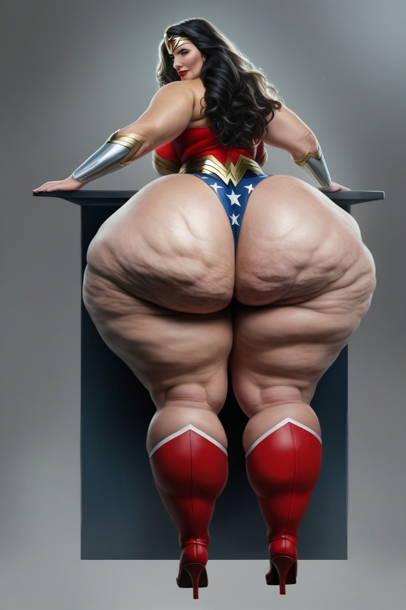Extremely Enormous Fake Booty, Close Up, Extremely Big Round Ass AI Porn