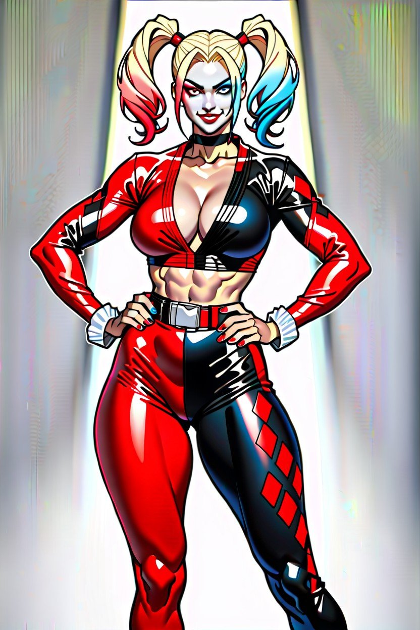 Pawg, Harley Quinn, Hyper Realistic Hyper Detailed New Anime StyleAI黃漫