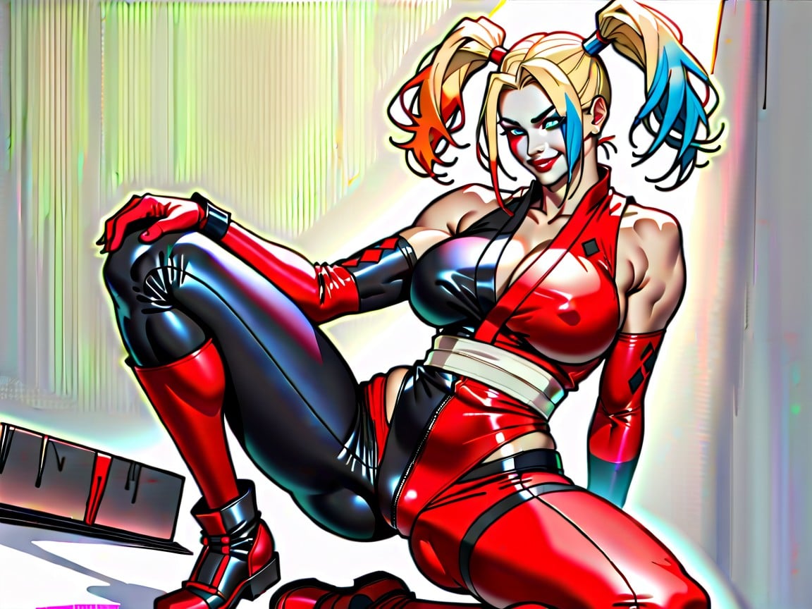 Hyper Realistic Hyper Detailed New Anime Style, 18+, Harley Quinn Pornografia peluda com IA