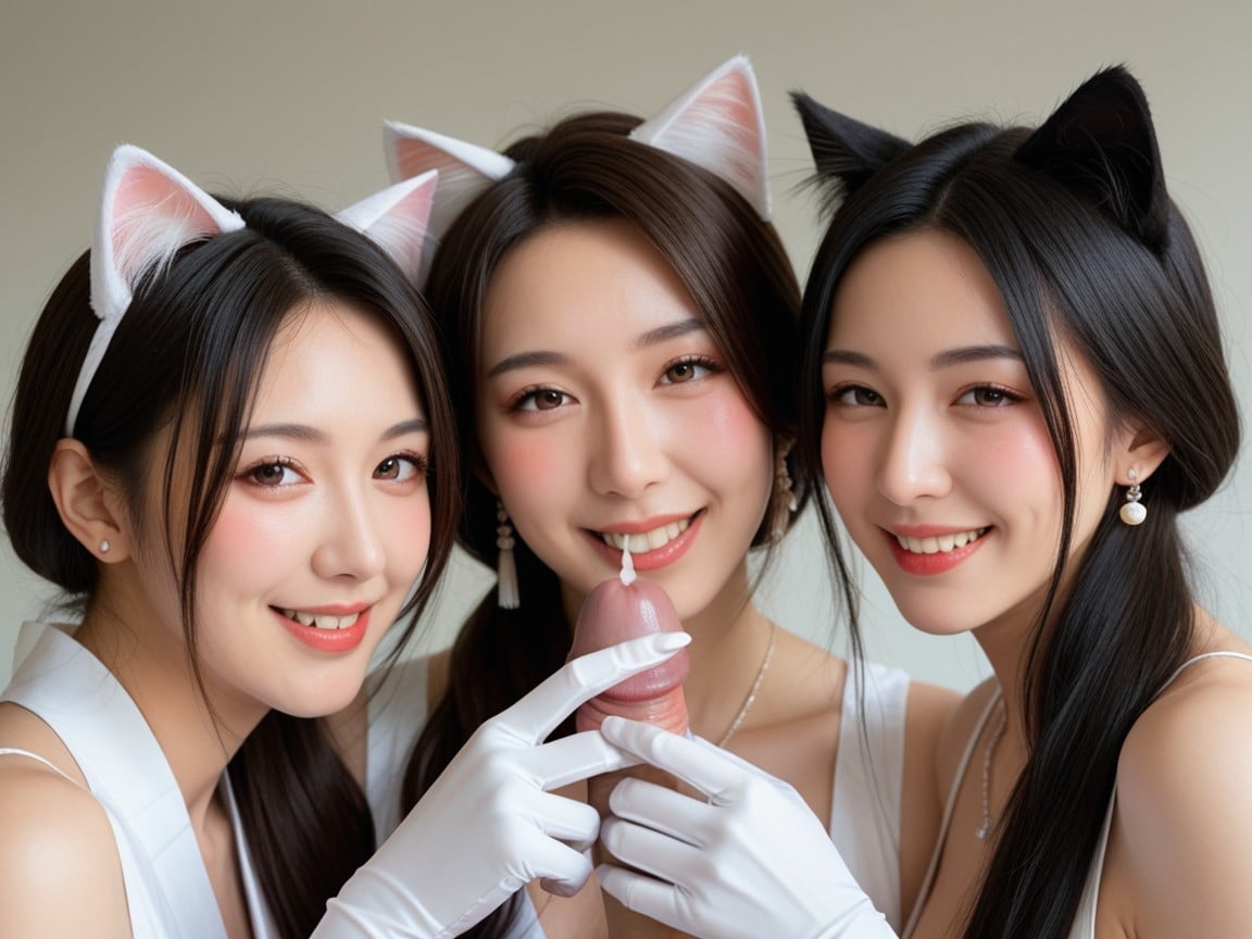 Blowjob, Cat Ears, Japanese Asian AI Porn