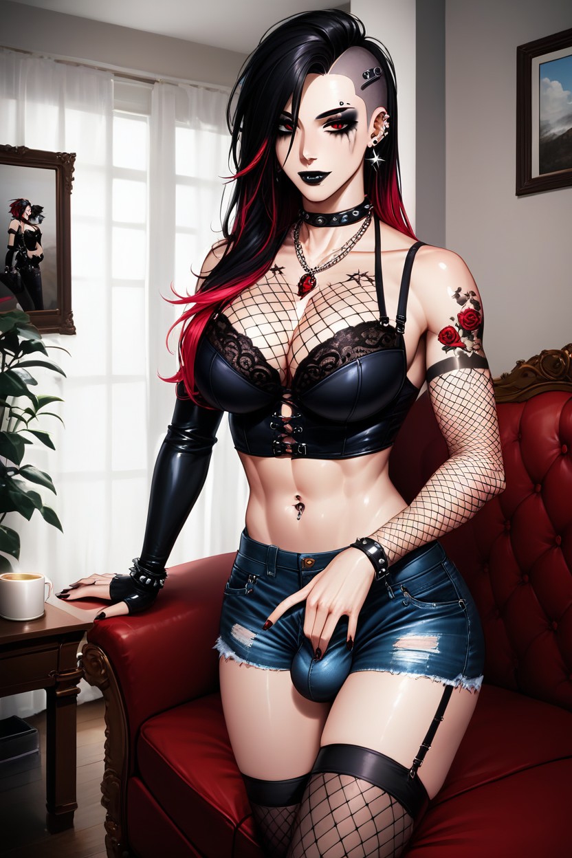 Cleavage, Necklace, Tattoo AI Gay Porn