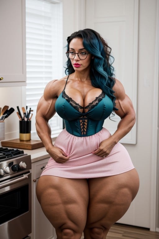 Glasses, Steroids, Hyper Thick Biceps Pornografia peluda com IA