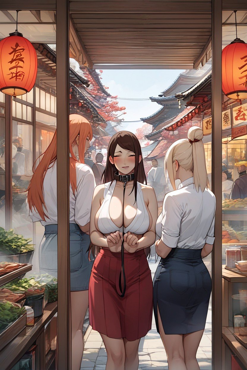 Shop Window, Harem, Sakura From Naruto Hentai AI Porn