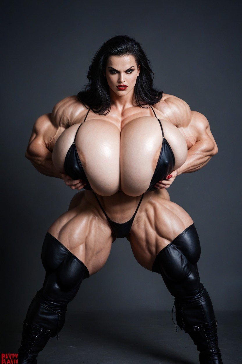 Cruel Ballbuster, Grande Longueur, Hyper MusclesPorno IA transsexuelle