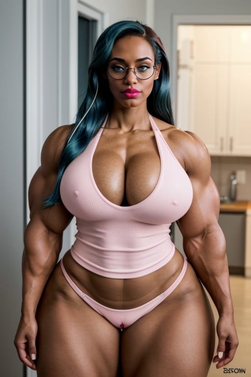 Expansion Mammaire, Gigantic Muscles, Obcenely Titantic Gargantuan Hyper BreastsPorno IA transsexuelle