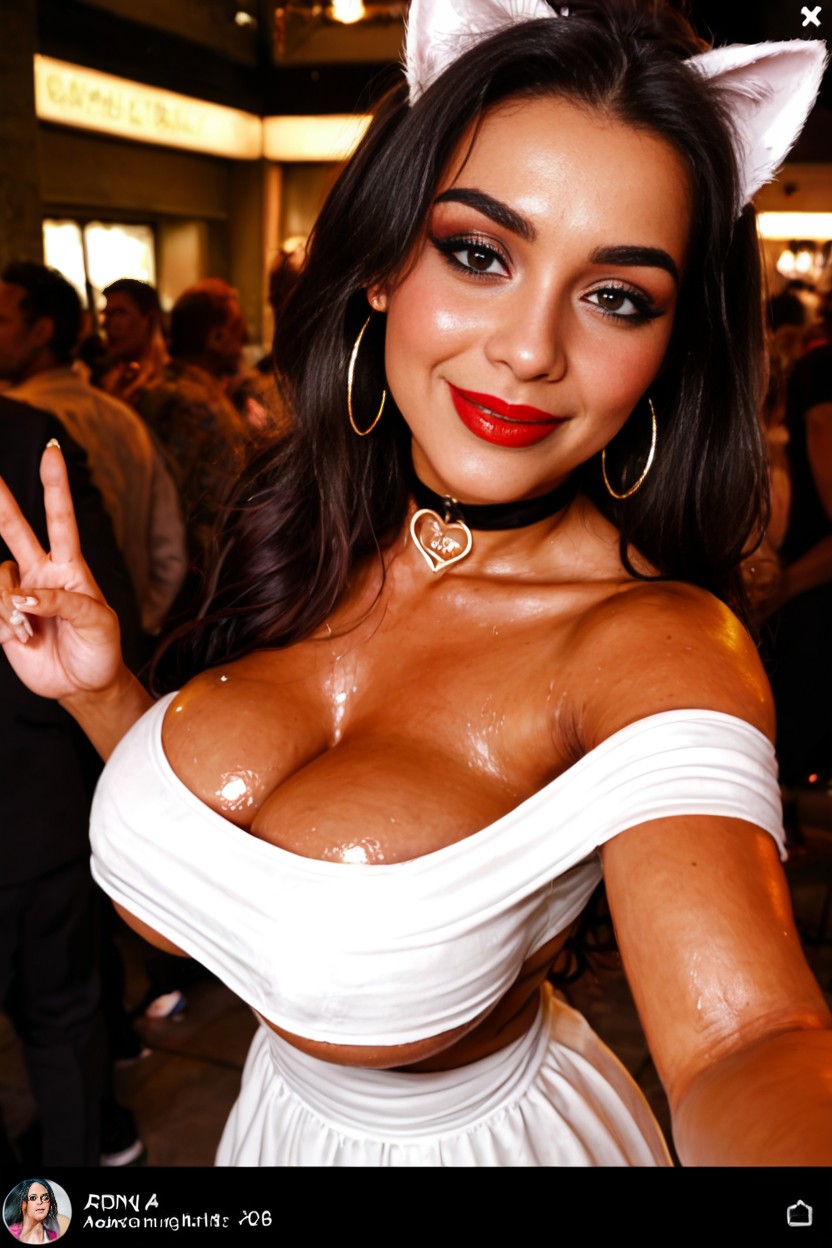 Blushing, Hdr, Tits Exposed AI Porn