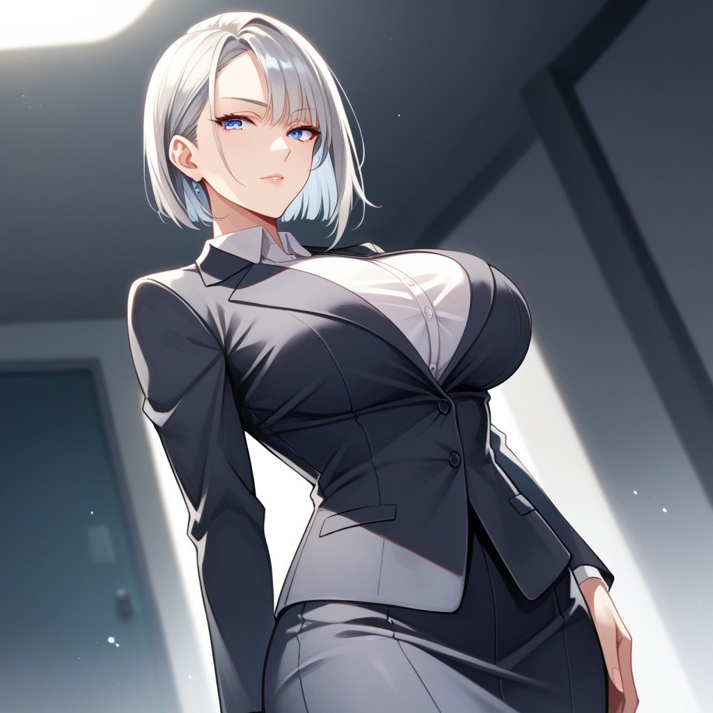 20+, Business Suit, Blue Eyes Hentai AI Porn