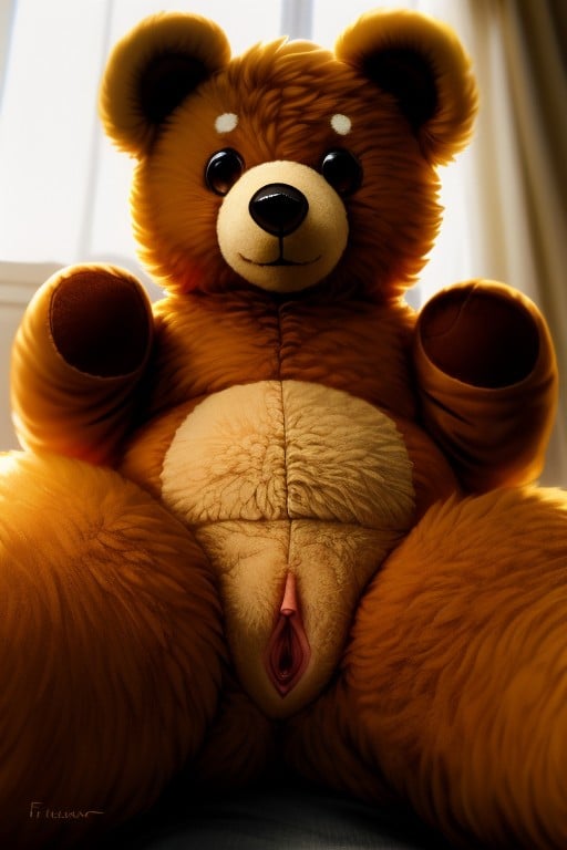 Teddy Bear, Plush Pussy, Plush Teddy Bear Pornografia peluda com IA