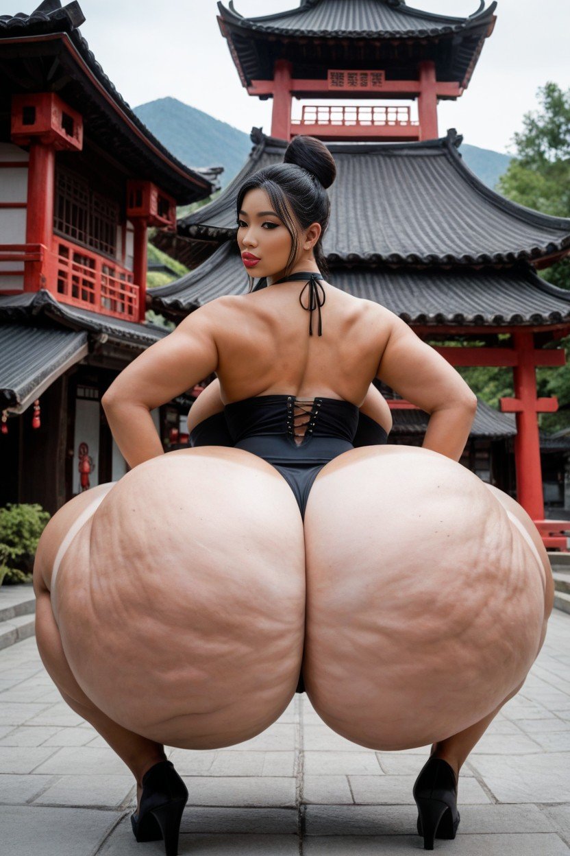 Woman Twerking, Disproportionate Massive Fake Butt, Huge Bbl쉬메일 AI 포르노