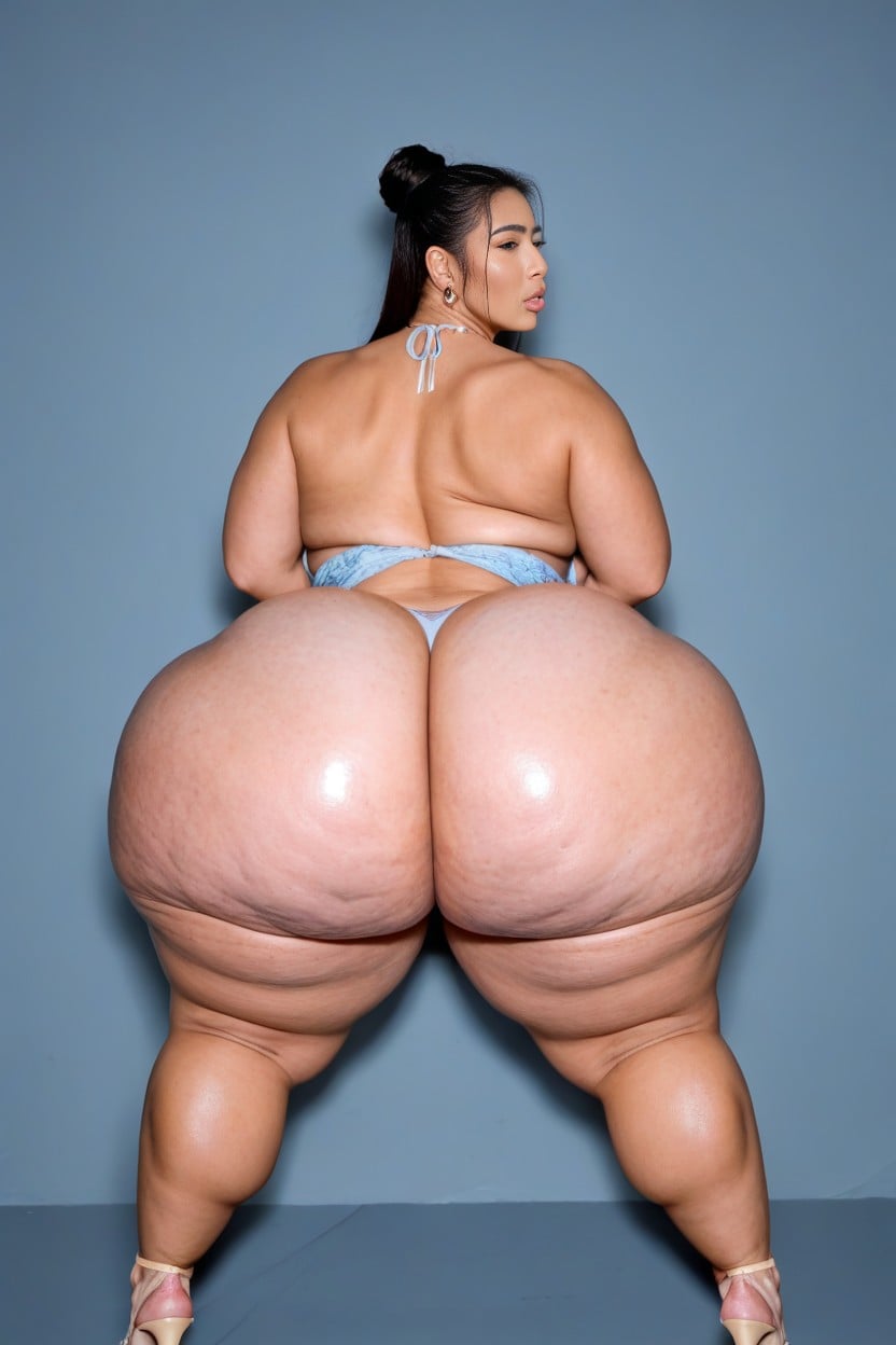Korean Woman, Giant Fake Butt, Cellulite Ass Cheeks AI Porn