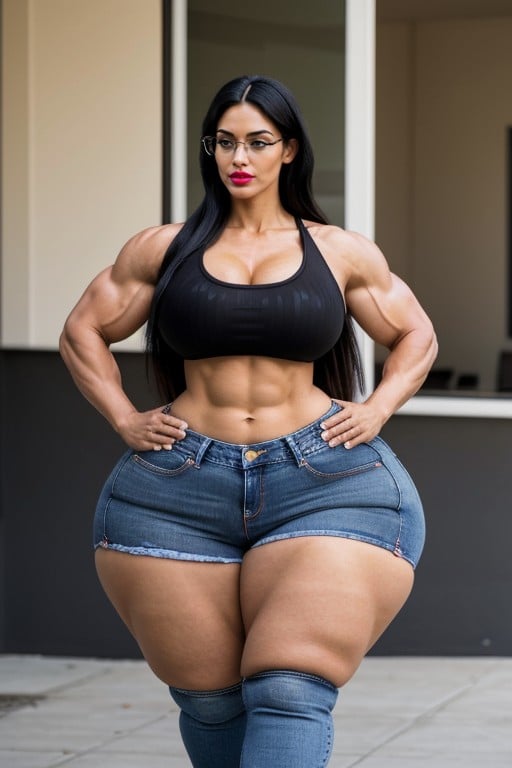 Eight Feet Tall, Steroids Buff Goddess, 18+ Asian AI Porn