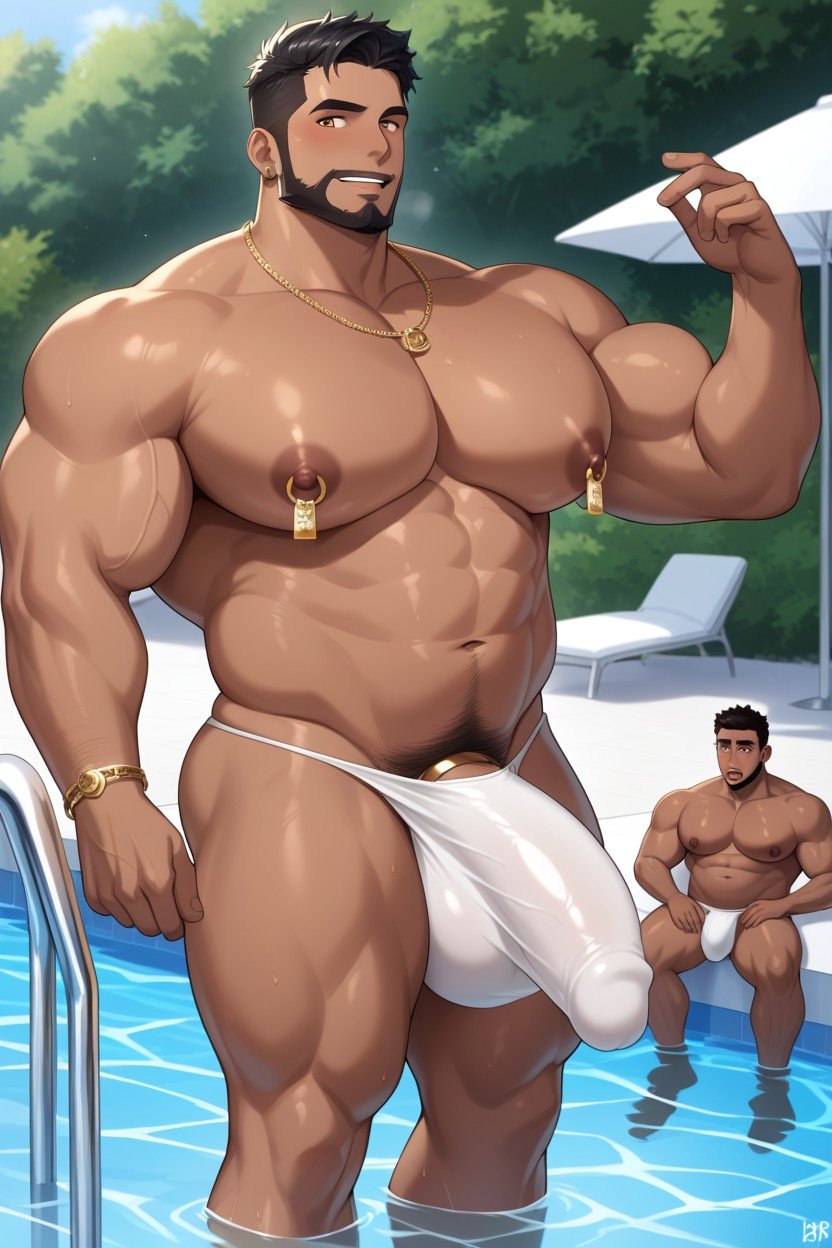 Swimming Pool, Long Bulge, ManゲイAIポルノ