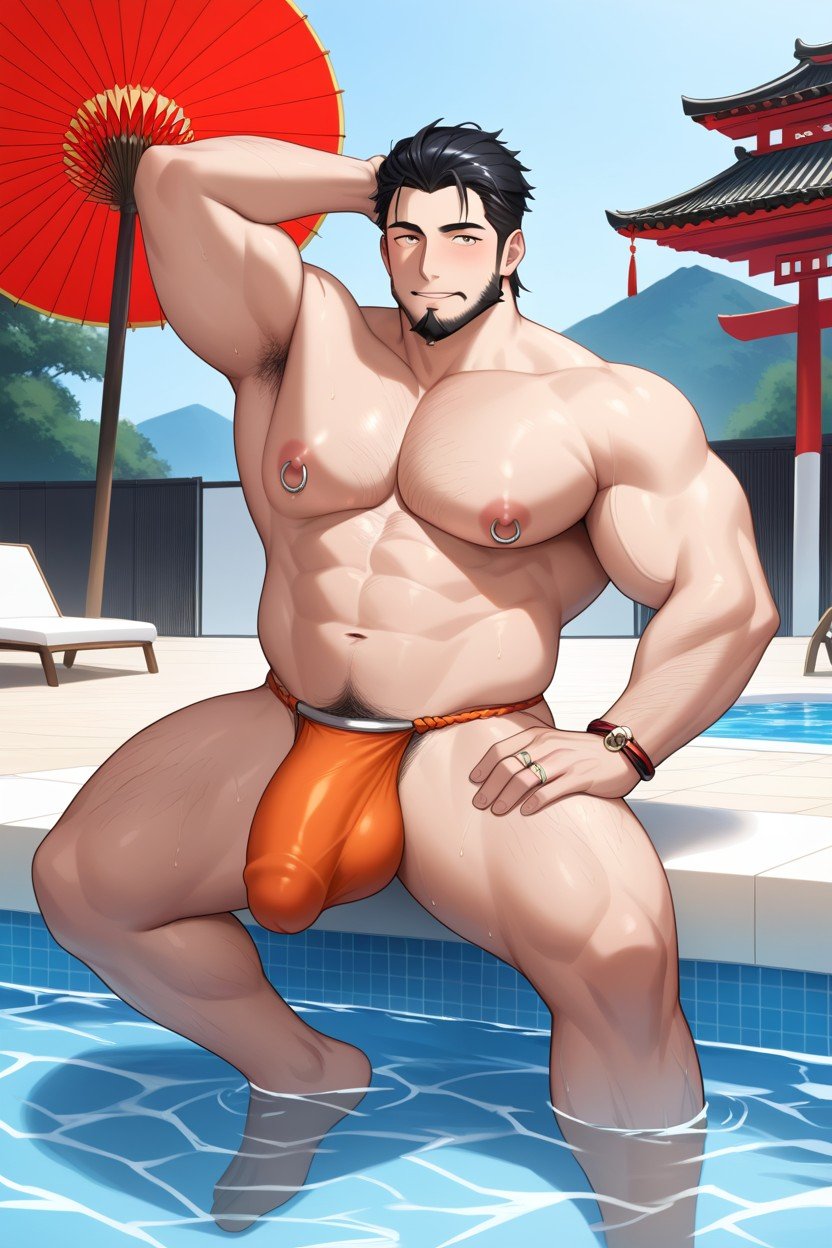 Hyper Gigantic Pecs, 18+, 日本人ゲイAIポルノ