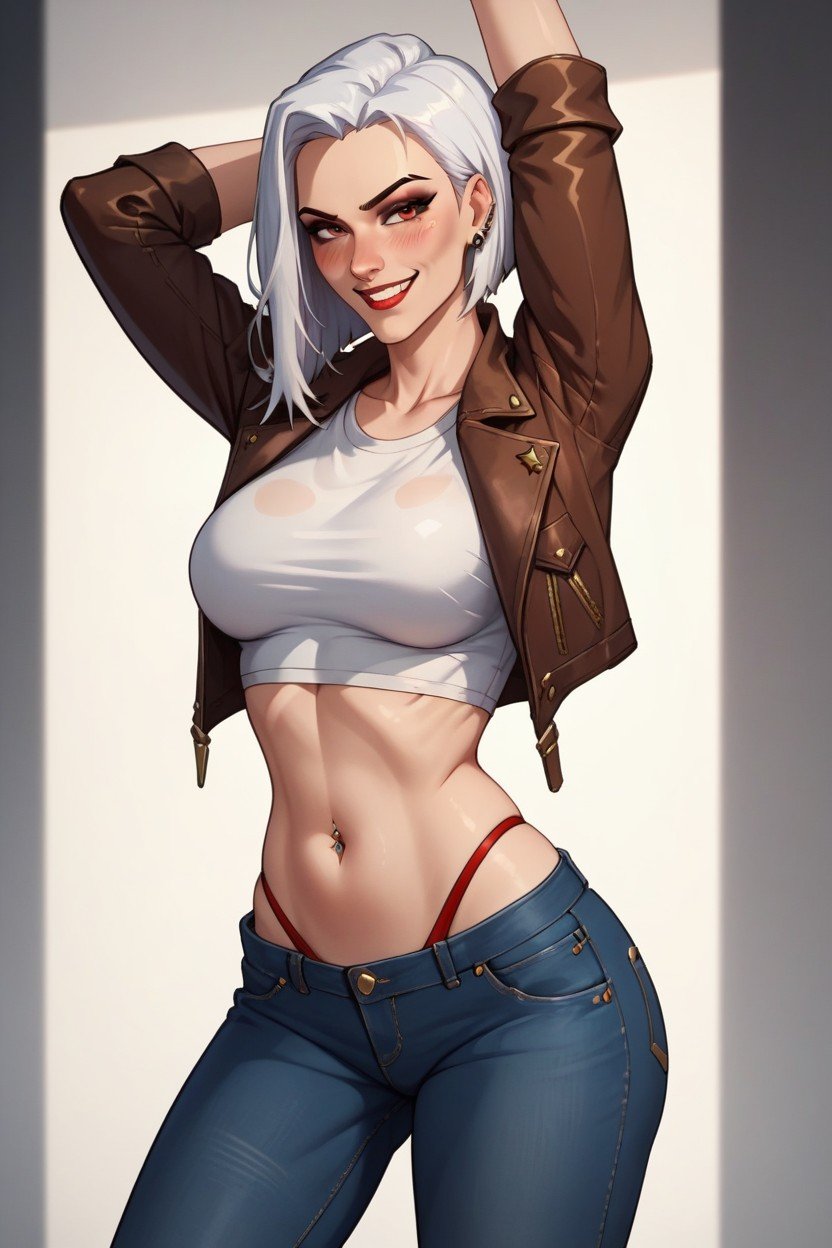 体にフィットした服, Ashe From Overwatch, Looking At ViewerヘンタイAIポルノ