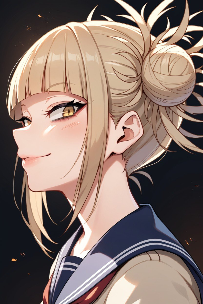 Pretty Face, Simple Dark Background, Toga Himiko From My Hero Academia헨타이 AI 포르노