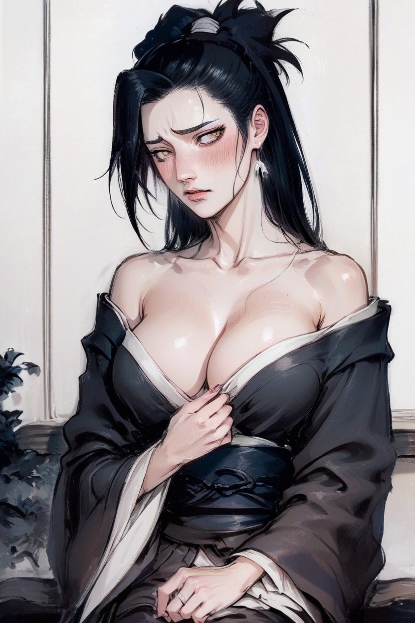 Itachi Uchiha, Looking Away In Embarrassment, Naruto Shippuden's Wife Hentai IA pornografia