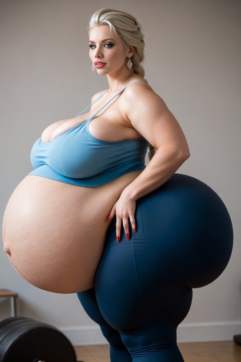 Hyper Pregnant, Cabelo Loiro, Beautiful Pornografia gay com IA