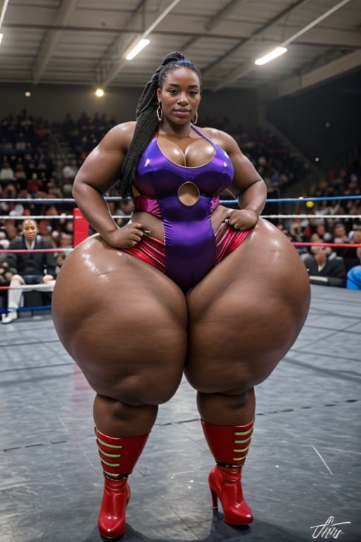 Extremely Large Ass, Full Body, Wrestler Furry AI Porn