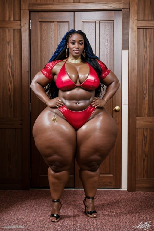 フルボディ, Wrestlingpesadoafricana Womancalves Gruesosbig Curvas Hyperthighsssbbwbodybuilderblowjobrear Entry, レスラーファーリーAIポルノ