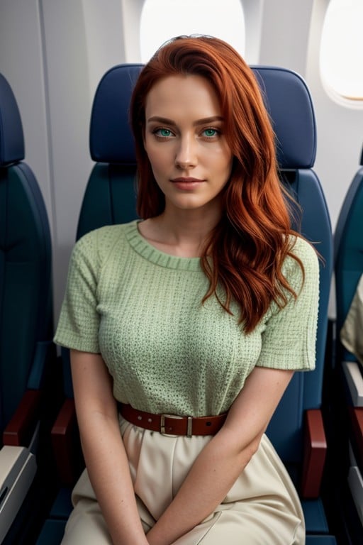 Airplane, Red Hair, Blue Hour AI Gay Porn