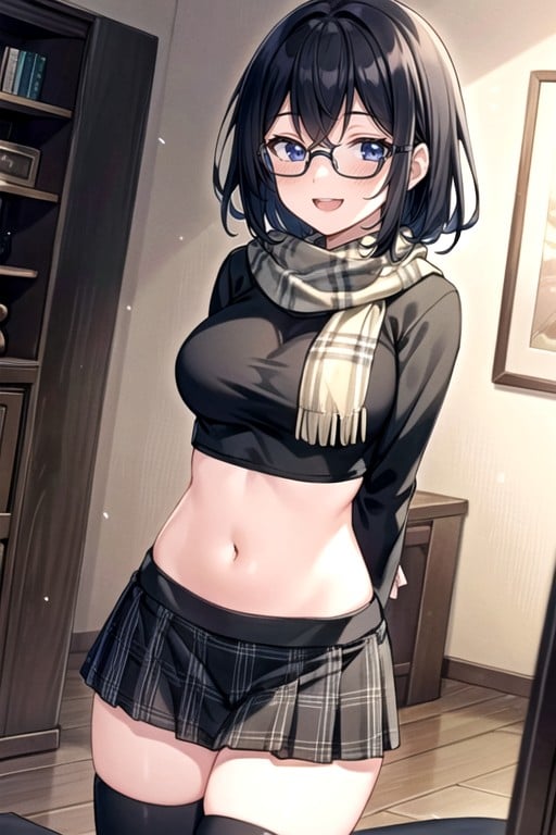 Crop Top, Thick Lines, Kilt Hentai AI Porn