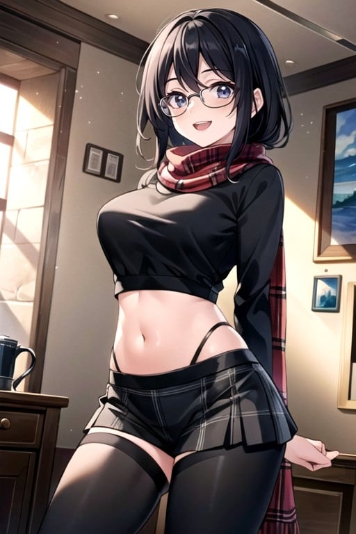 Top Cropped, 18+, Umbigo Exposto Hentai IA pornografia