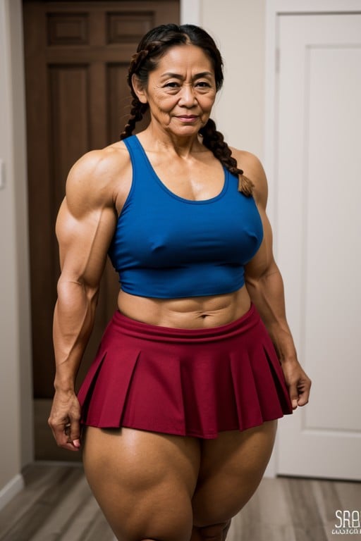 하이퍼 하체 무거운, Luchadorapesadolegs Calves Thighs Bodybuilder Piel Grasa Filipina Mature, 60+쉬메일 AI 포르노