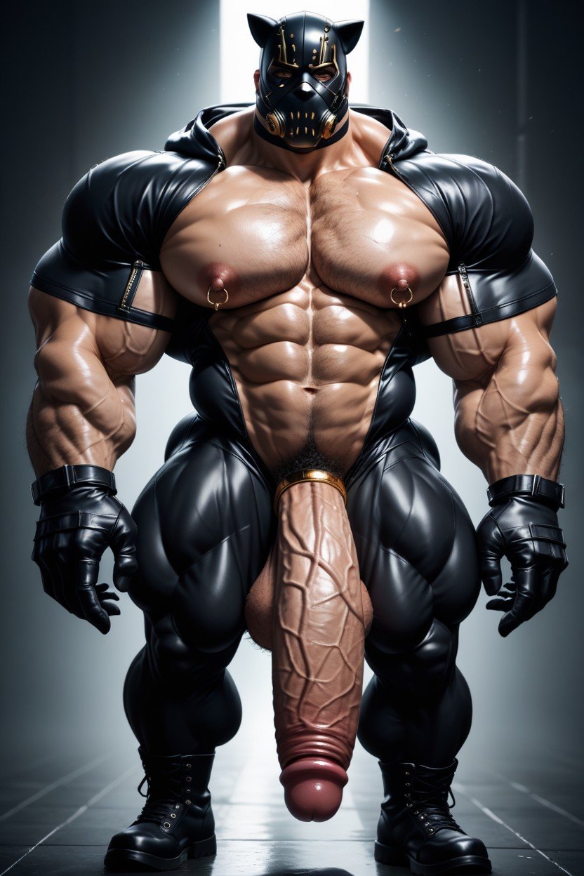 Oversized Muscles, 18+, Fantasy Bodybuilder AI Gay Porn