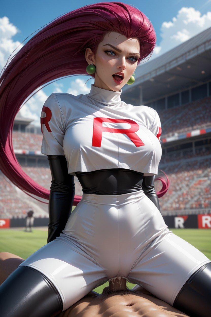 Jessie, 18+, Team Rocket Uniform Travesti IA Pornô