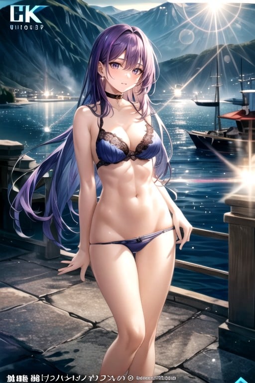 Body, Indigo Violet Hair, AbsゲイAIポルノ