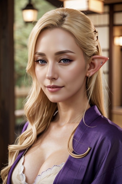 20+, Kimono, Elf Ears Asian AI Porn