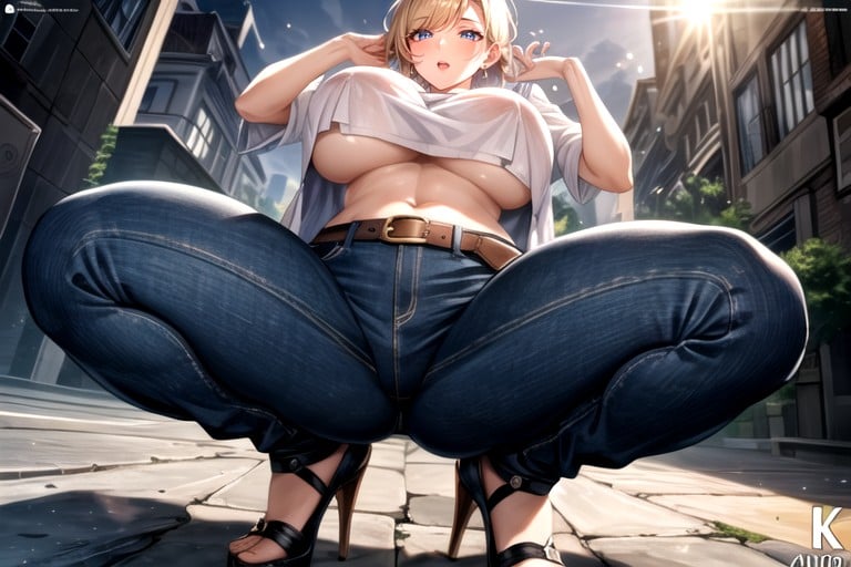 Large Breast, Android 18 (dragon Ball Z), Squatting AI Gay Porn