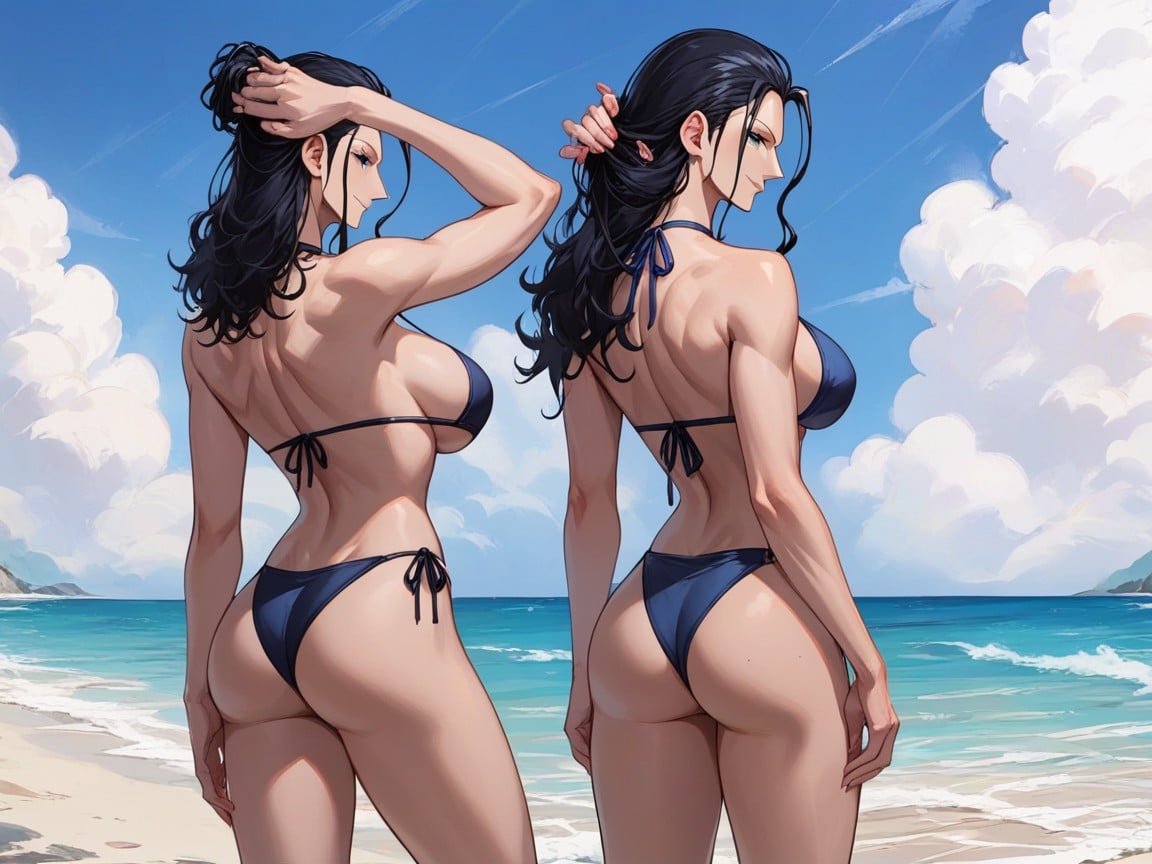 Smiling, Model, Nico Robin From One Piece Shemale AI Porn