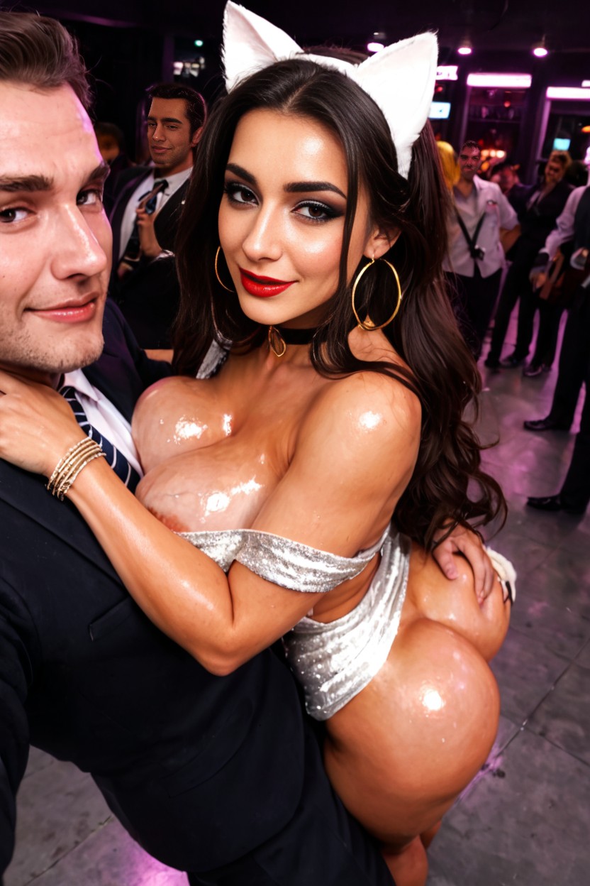 Round Face, Choker, Blushing AI Porn