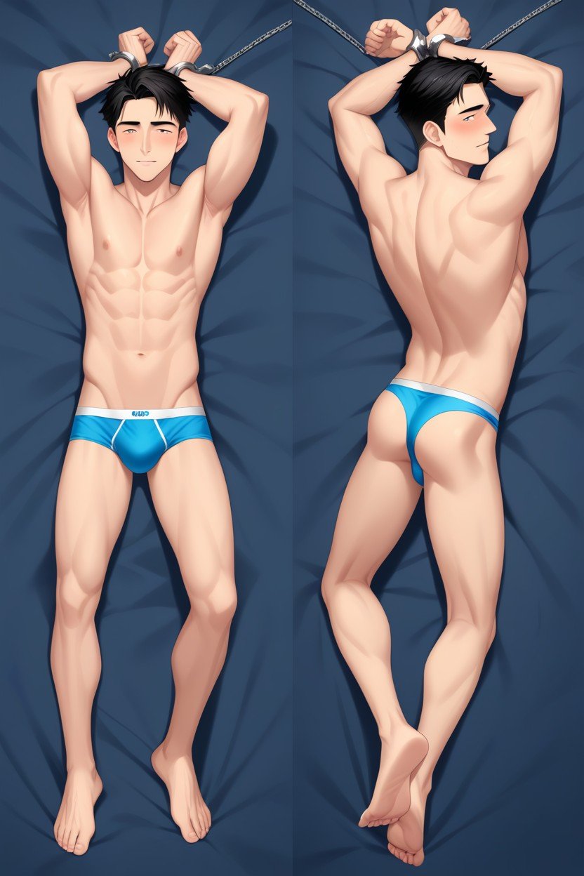 No Shirt, 18+, Neon Blue Long John UnderwearAI同性戀黃片