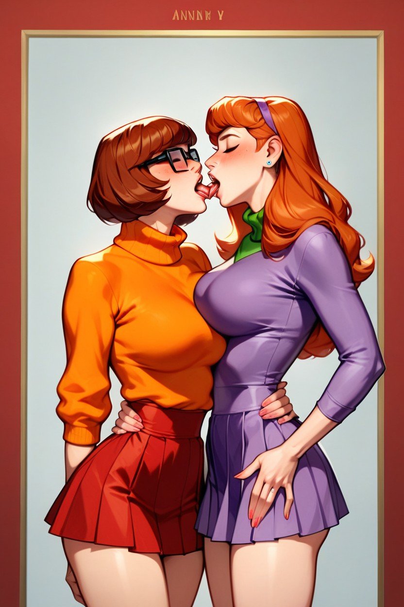 Velma Dinkleyscooby Doo, Two Females, Embarrassed  Shemale AI Porn