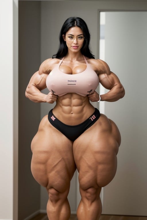 Extremely Muscular, Extremely Muscular, Hyper Bimbo Asian AI Porn