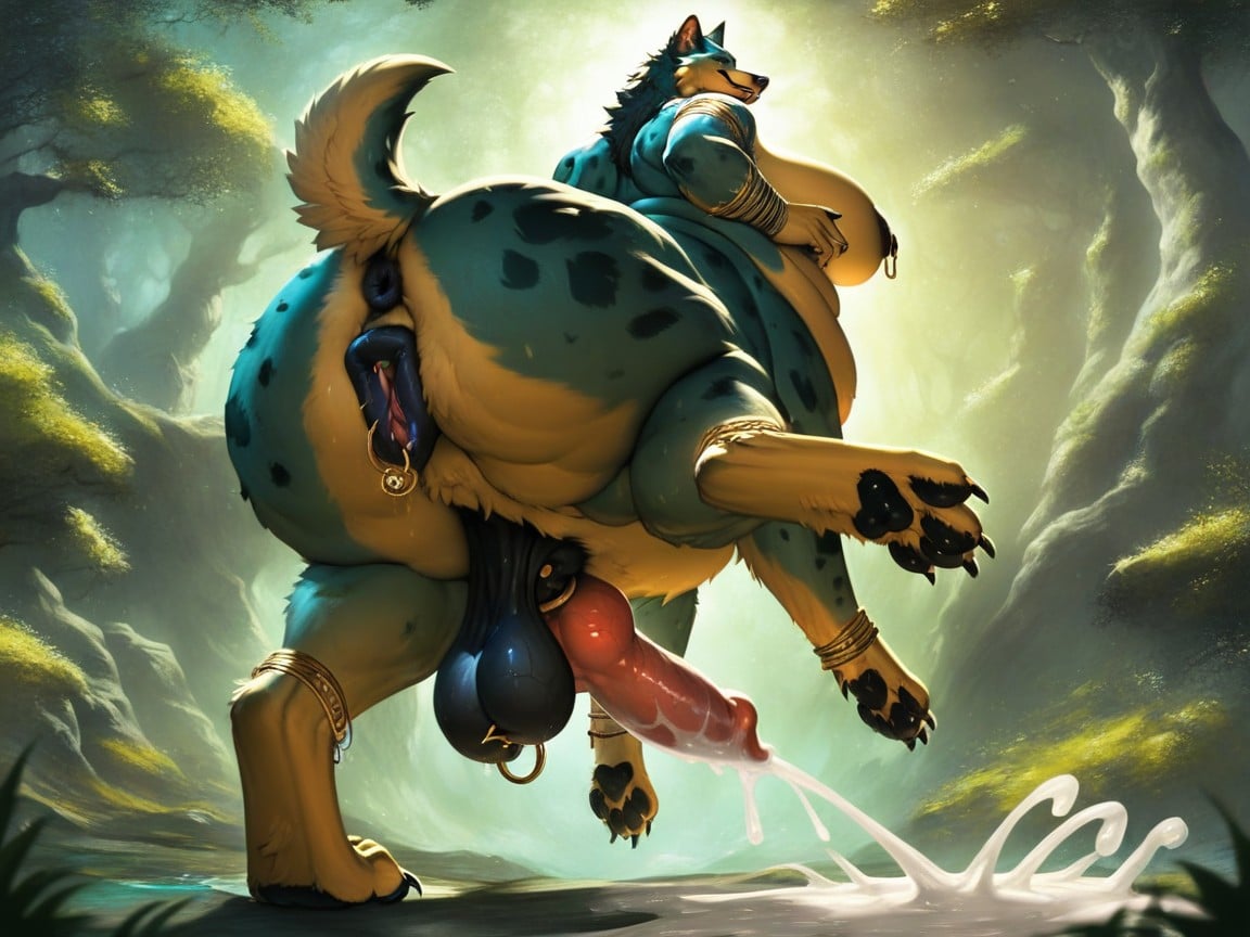 Wide Wide Wide Paws, Detailed Body, Fantasy ArmorPorno IA Furry