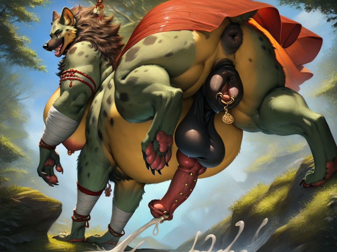 Wide Wide Wide Paws, Leg Wraps, Dogs Pussy Furry AI Porn