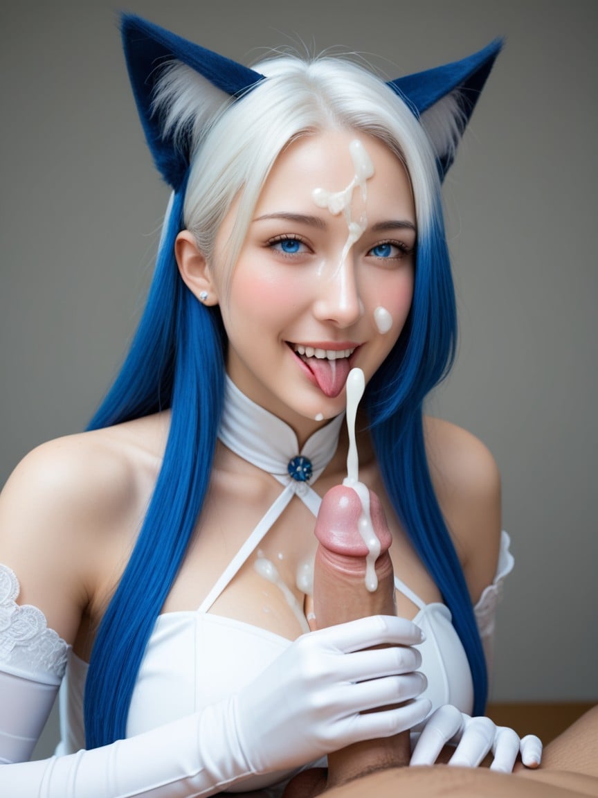 Blue Eyes, Handjob, Excessive CumFurry IA