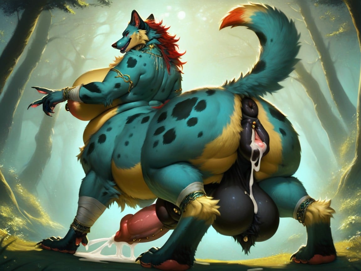 Balls Piercing, Huge Legs, Gigantic PawsFurry IA