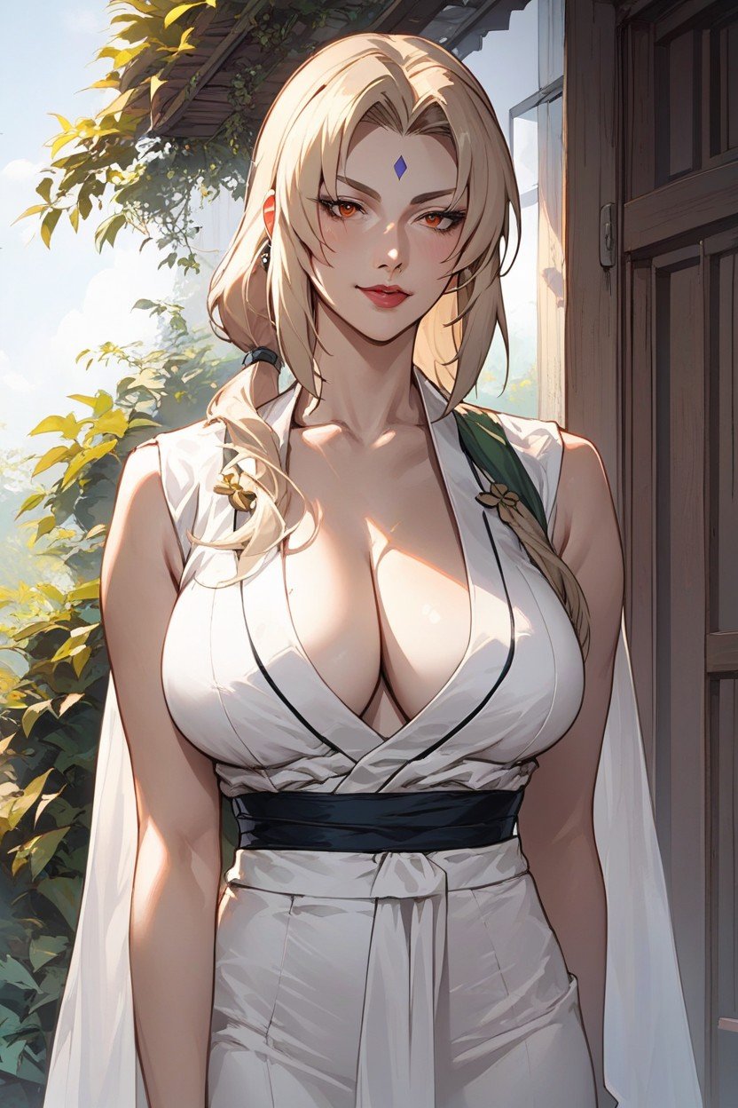 Vestido Blanco, Tsunade, Cuerpo Completo Furry AI Porn