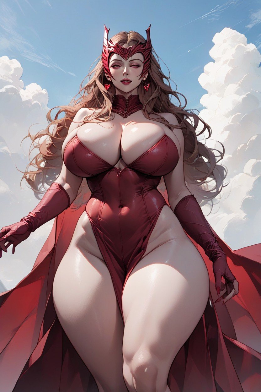 Massive Round Ass, Massive Round Breast, Scarlet WitchファーリーAIポルノ