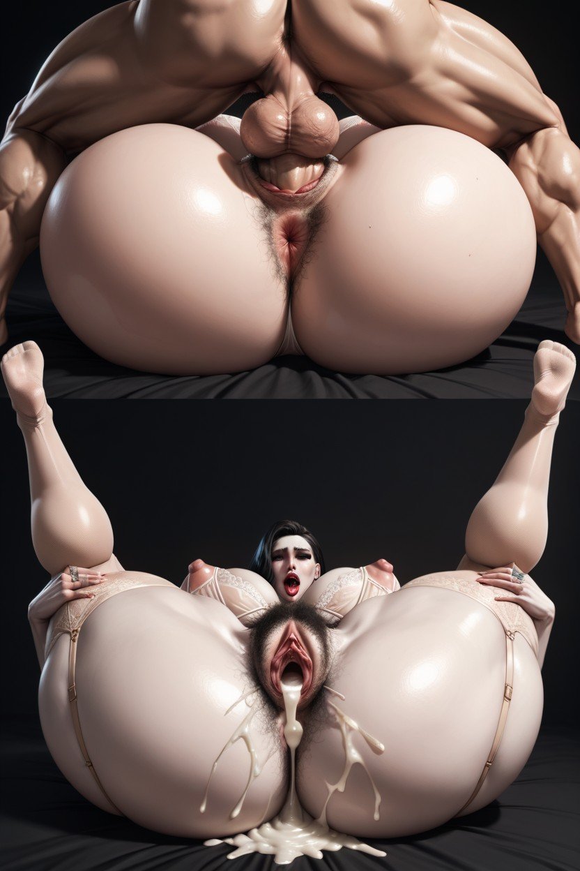 Pressão De Acasalamento, Ahegao, Extremely Large Ass Pornografia peluda com IA